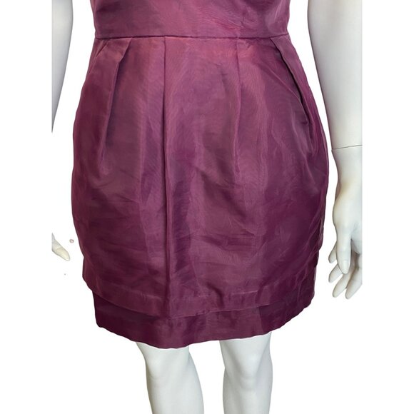 BCBGeneration Gown Dress Size 4 Purple Plum Magenta Taffeta Formal BCBG - Picture 4 of 10